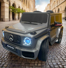 Licensed Mercedes G63 12v Optional High Door Kids Ride On Jeep - Metallic Silver
