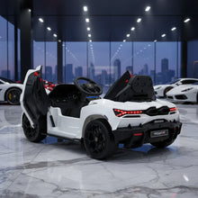 Licensed Lamborghini Revuelto 12V Kids Ride on Car With Remote Leather Seats EVA Wheels - White