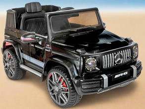 Licensed Mercedes G63 12v G wagon kids ride on car - Metalic Black