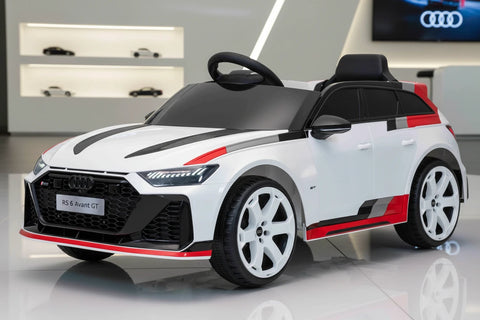 Kids Audi RS6 Avant GT Electric Ride on Car With parental control in white