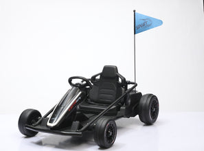 24v Electric Drifting Go kart  With Controller - Racer Edition In Black