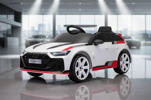 Kids Audi RS6 Avant GT Electric Ride on Car With parental control 4 motors 4 wheel drive in white