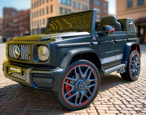 Mercedes G63 12V G wagon Ride On Car with parental control and Bluetooth music connectivity - MATT BLACK