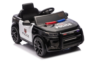 12V Kids Electric Ride On Police Car With Parental Control - Black