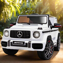 Licensed Mercedes G wagon G63 12v upgraded kids ride on Car Jeep with parental remote control  - White