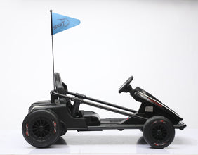 24v Electric Drifting Go kart  With Controller - Racer Edition In Black