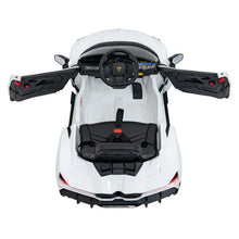 Licensed Lamborghini Revuelto 12V Kids Ride on Car With Remote Leather Seats EVA Wheels - White