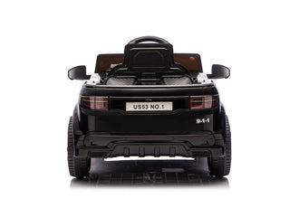 12V Kids Electric Ride On Police Car With Parental Control - Black