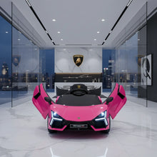Lamborghini Revuelto 12V Kids Ride on Car With Remote Leather Seats EVA Wheels - Pink