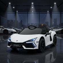 Licensed Lamborghini Revuelto 12V Kids Ride on Car With Remote Leather Seats EVA Wheels - White