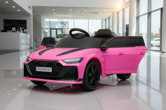 Kids Audi RS6 Avant GT Electric Ride on Car With parental control 4 motors 4 wheel drive in pink
