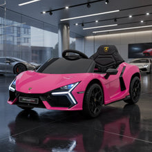 Lamborghini Revuelto 12V Kids Ride on Car With Remote Leather Seats EVA Wheels - Pink