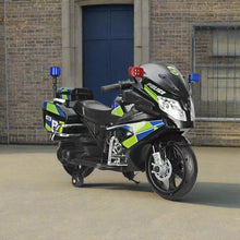 Ride on Electric 12v Police Motorbike With Loud Speaker - Black