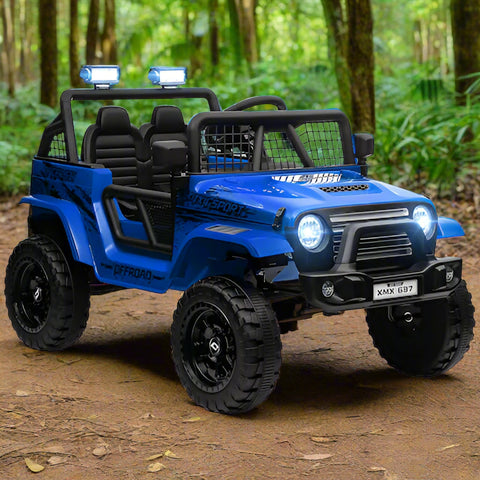 12V Electric Kids Ride On Jeep In Blue with parental controller