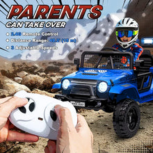 12V Electric Kids Ride On Jeep In Blue with parental controller