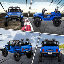 12V Electric Kids Ride On Jeep In Blue with parental controller