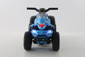 Kids Dinosaur Jurassic 12V Ride On Quad - Blue