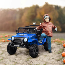 12V Electric Kids Ride On Jeep In Blue with parental controller