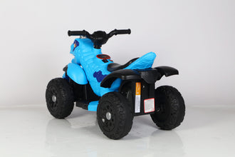 Kids Dinosaur Jurassic 12V Ride On Quad - Blue