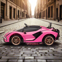Licensed Lamborghini Sian 12V Electric Ride On Car With parental control - Pink