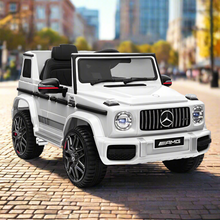 Licensed Mercedes G wagon G63 12v upgraded kids ride on Car Jeep with parental remote control  - White