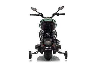 Ducati Diavel Bentley Kids 12v Ride on Electric Motor Bike with Stabilizer - Green
