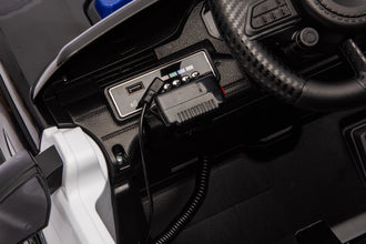 12V Kids Electric Ride On Police Car With Parental Control - Black