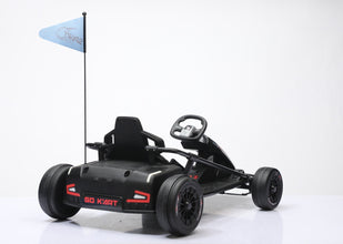 24v Electric Drifting Go kart  With Controller - Racer Edition In Black