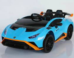 Lamborghini Huracan STO Drift 24V Children's Ride On Car With a parental controller  - Blue