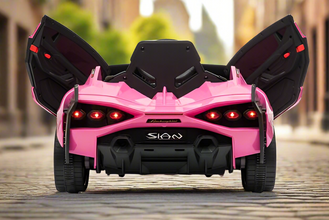 Licensed Lamborghini Sian 12V Electric Ride On Car With parental control - Pink