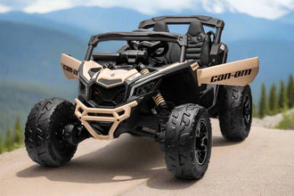 Licensed CanAm Mini Maverick UTV 24v Kids Electric RIDE Buggy - in khaki