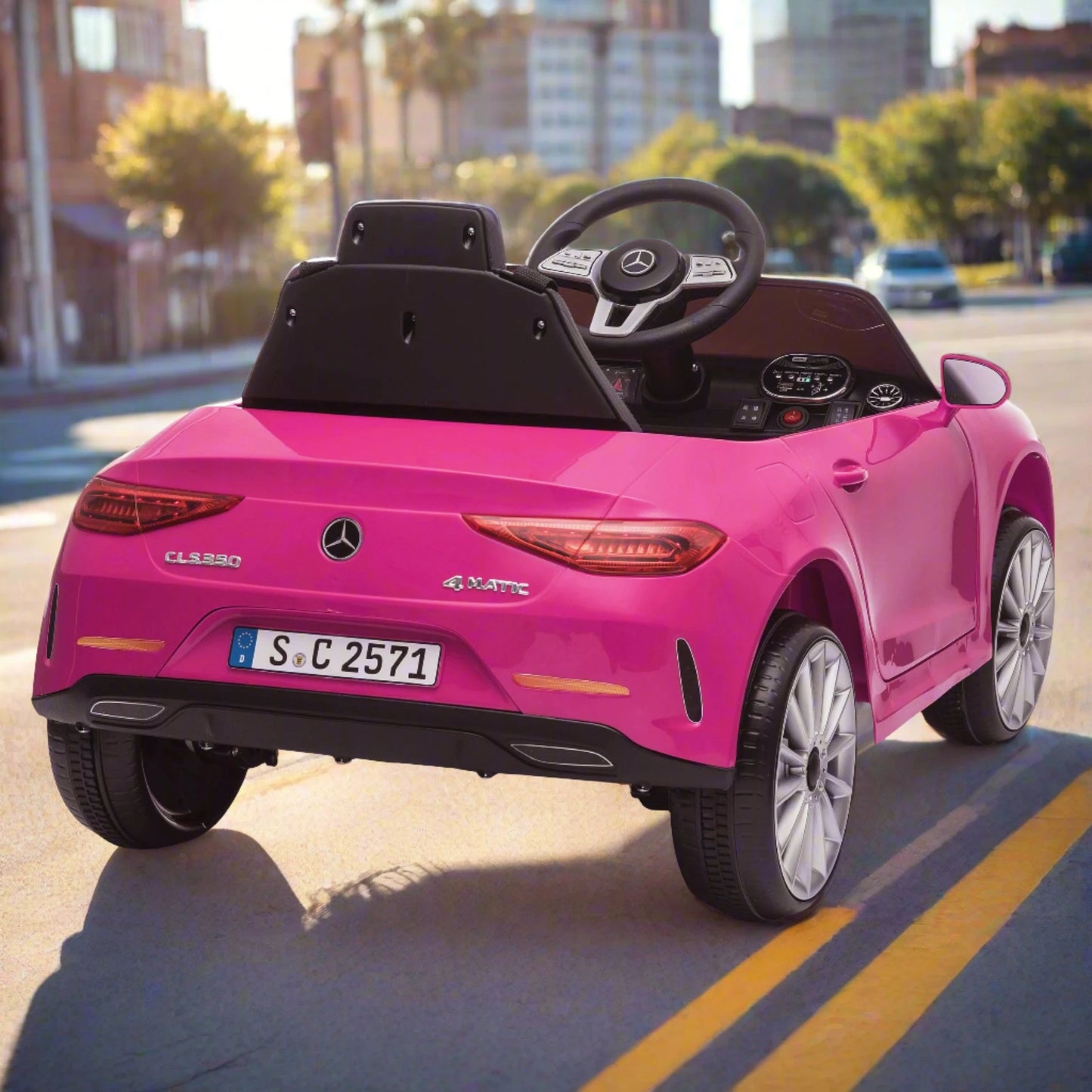 Pink bmw ride on car shop