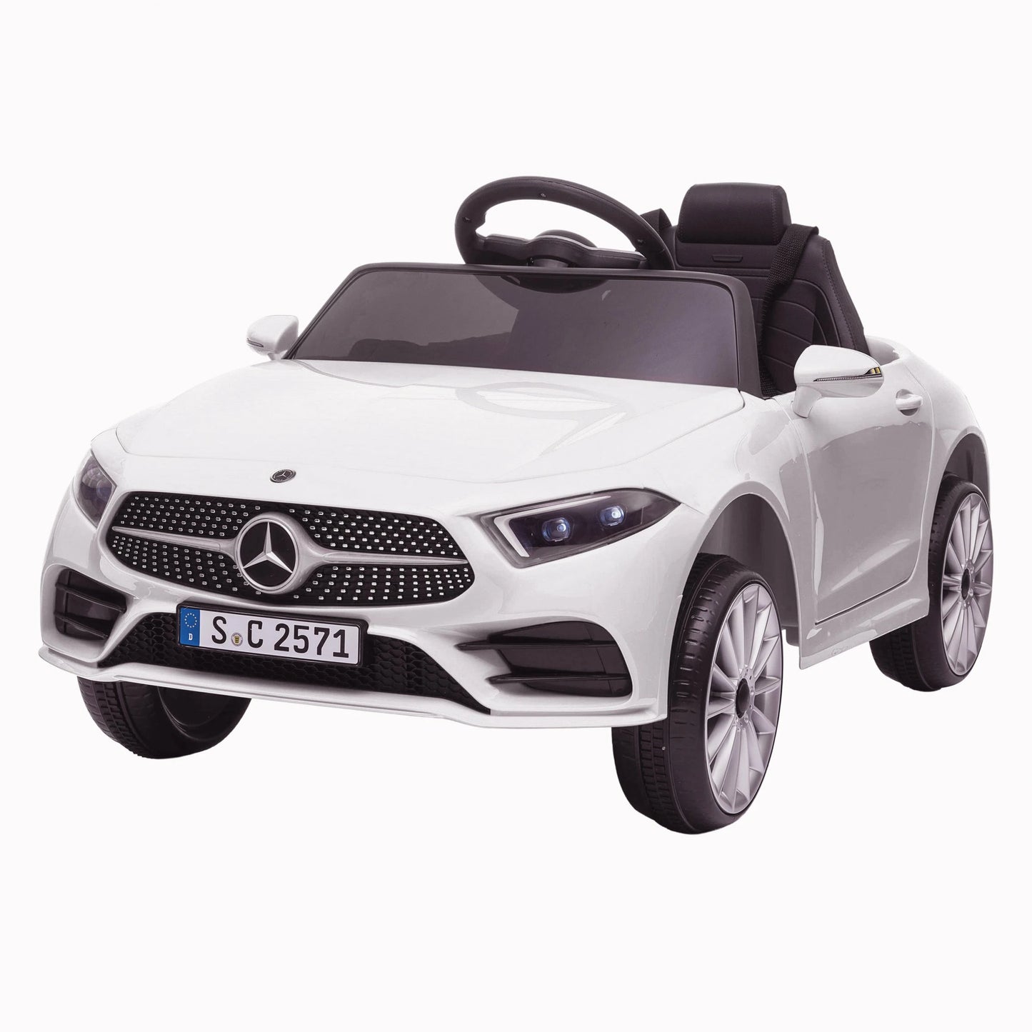 Kids Mercedes CLS Coupe Electric Ride-on Car 12v with Parent Remote - WHITE