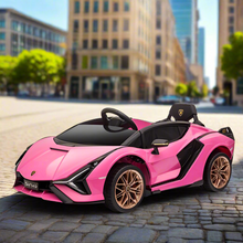 Licensed Lamborghini Sian 12V Electric Ride On Car With parental control - Pink