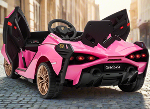 Licensed Lamborghini Sian 12V Electric Ride On Car With parental control - Pink