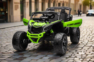 Licensed CanAm Mini Maverick UTV 24v Kids Electric Buggy - in GREEN