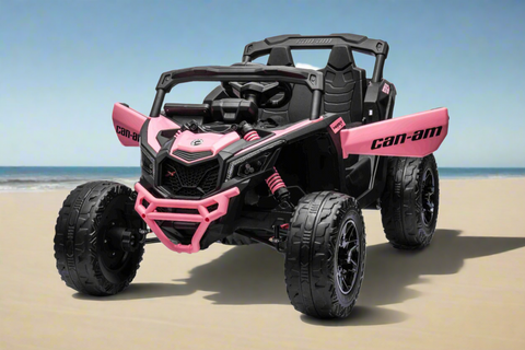 Licensed CanAm Mini Maverick UTV 24v Kids Electric Buggy - in PINK