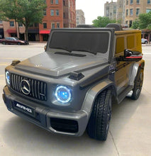 Licensed Mercedes G63 12v Optional High Door Kids Ride On Jeep - Metallic Silver