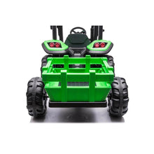 24v Kids Harvest Ride On Tractor In Green