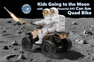 Licensed Cam Am Outlander 24V Electric Kids 2 Seater Quad Bike - Khaki