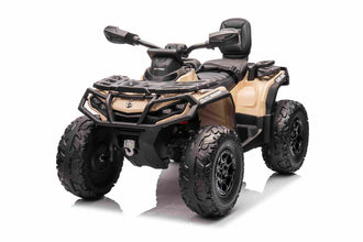 Licensed Cam Am Outlander 24V Electric Kids 2 Seater Quad Bike - Khaki