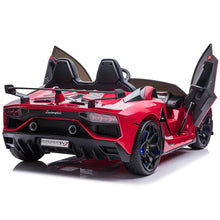 Licensed Lamborghini SVJ 24V Two Seater Kids Ride on Car With Remote - Metallic Red