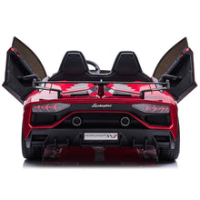 Licensed Lamborghini SVJ 24V Two Seater Kids Ride on Car With Remote - Metallic Red