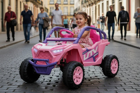 12v Kids Ride on Mini UTV Buggy With Remote & EVA Wheels with parental control - Pink