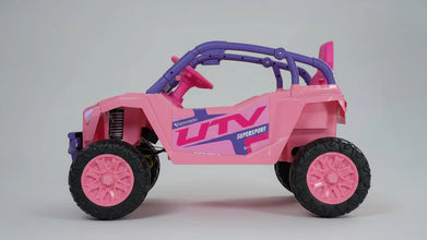 12v Kids Ride on Mini UTV Buggy With Remote & EVA Wheels with parental control - Pink