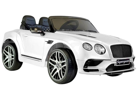 Licensed Kids Bentley Supersports 2 Seater Electric Ride On Car In white with parental control