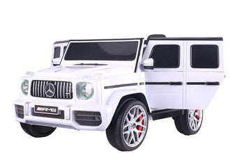 Licensed Mercedes G63 12v Ride on Car SUV with Remote - White - With High Doors