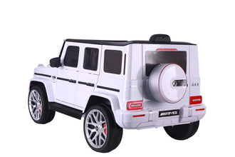 Licensed Mercedes G63 12v Ride on Car SUV with Remote - White - With High Doors