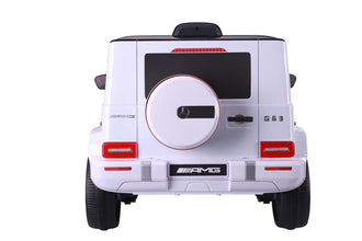 Licensed Mercedes G63 12v Ride on Car SUV with Remote - White - With High Doors