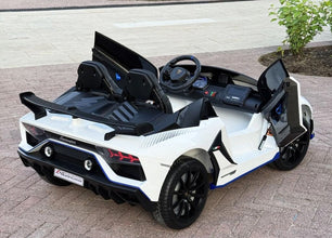 Licensed Lamborghini SVJ 24V Two Seater Kids Ride on Car With Remote in White